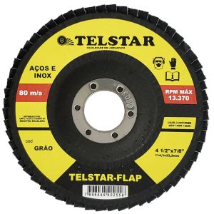 Disco Flap Grão 100 4.1/2 x 7/8 Pol. TELSTAR-310105