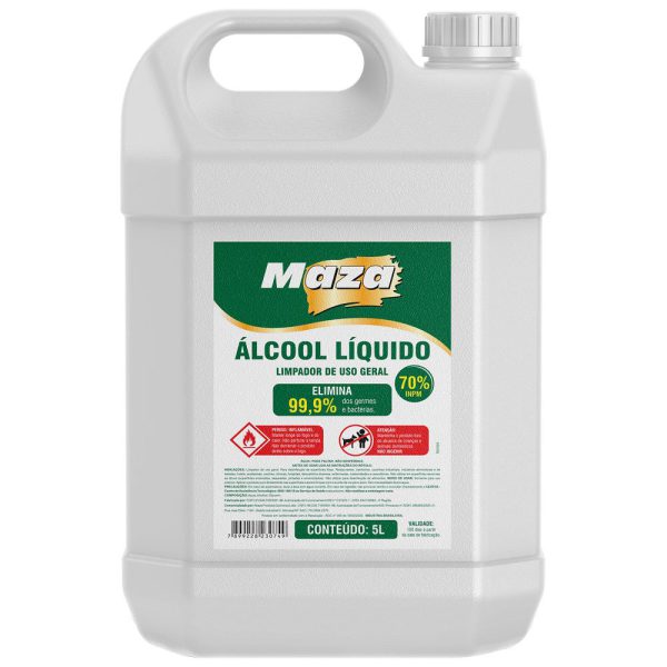Álcool Liquido Higienizador 70% 5 Litros MAZA-26633