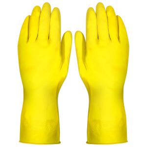 Luva Látex LTX 700 Flocada Amarela Tamanho 9 PLASTCOR-60030877