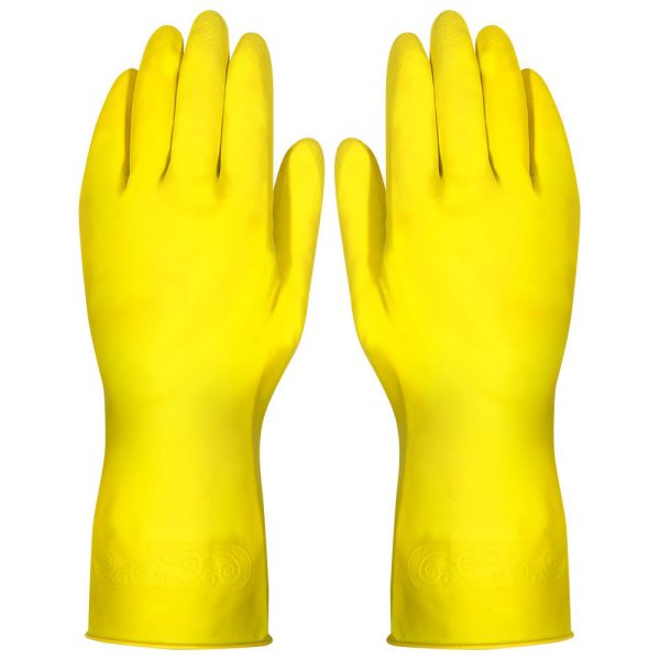 Luva Látex LTX 700 Flocada Amarela Tamanho 9 PLASTCOR-60030877
