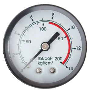 Manômetro Horizontal 50mm 200 PSI 1/4 Pol. para Compressor ALF IMPORT-M11-50-H-4-200-REV2