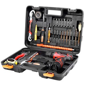 Kit Oficina com Parafusadeira a Bateria Lítio 12V Carregador Bivolt e 41 Acessórios MULTILASER-HO073