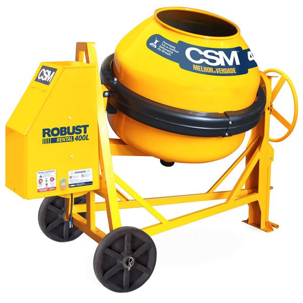 Betoneira Rental 400 Litros Motor Weg 2CV 110V Monofásica CSM-CS-RE-400