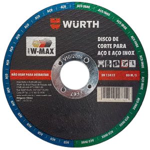 Disco de Corte W-Max 4.1/2 Pol. para Aço e Inox WURTH-5986115101