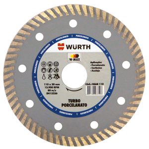 Disco de Corte W-Max Diamantado Turbo 110mm para Porcelanato WURTH-0668110115