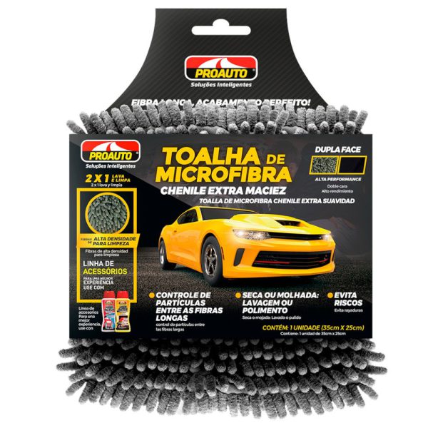 Toalha de Microfibra Chenile PROAUTO-10892