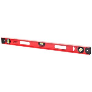 Nível de Alumínio Reforçado Vermelho 24 Pol. 600mm 2 Bolhas 1 Rotativa MTX-340069