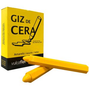 Giz de Cera Amarelo com 12 Unidades VULCAFLEX-75