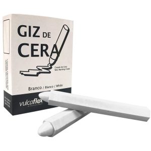 Giz de Cera Branco com 12 Unidades VULCAFLEX-175