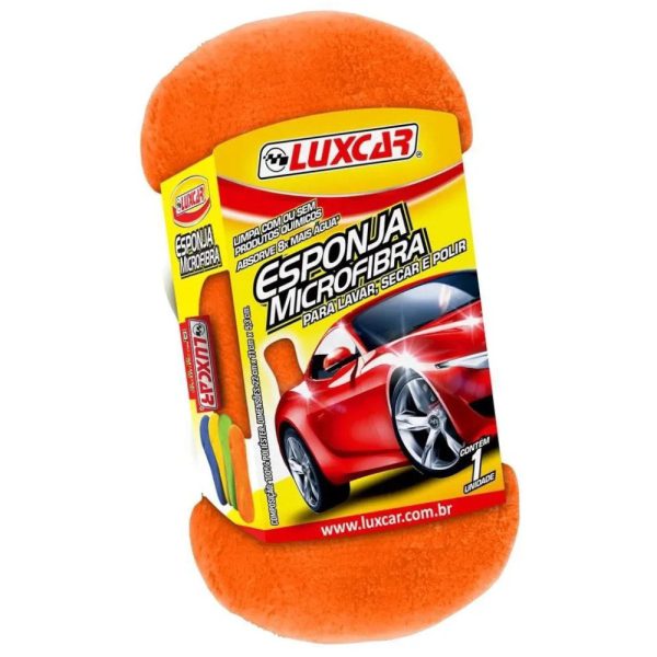Esponja para Lavagem em Microfibra 220 x 110 x 53mm LUXCAR-2680