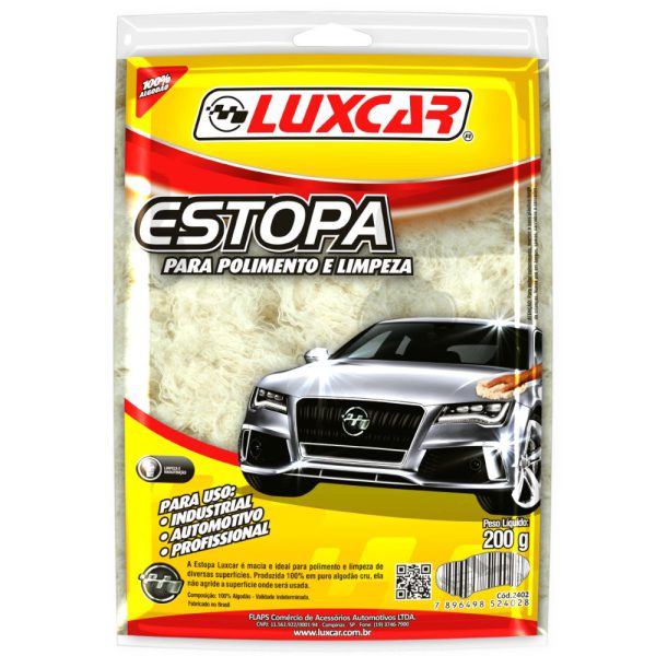 Estopa para Polimento e Limpeza 200g LUXCAR-2402
