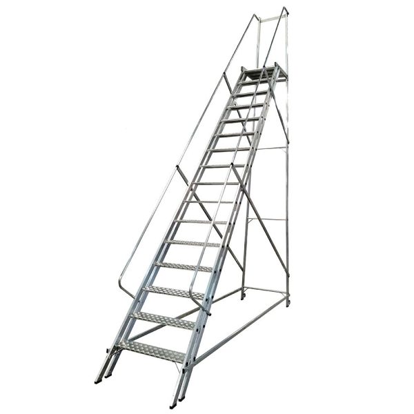 Escada Plataforma Trepadeira 15 Degraus 4,0m ESCALEVE-TRE-400-2R
