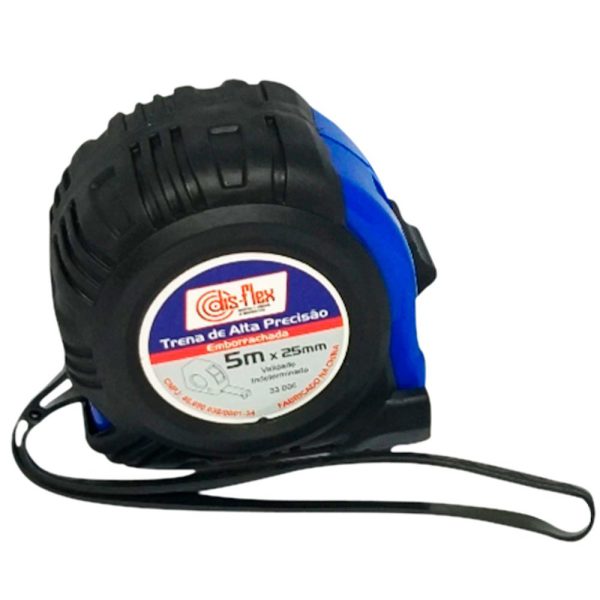 Trena Emborrachada com Fita de Aço 5m x 25mm DISFLEX-33006