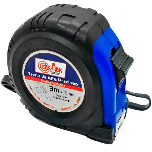 Trena Emborrachada com Fita de Aço 3m x 16mm DISFLEX-33004