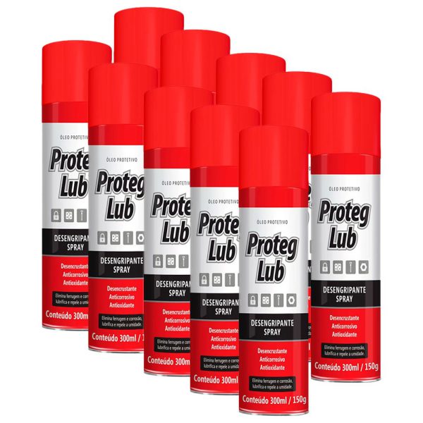 Kit 10 Desengripantes -680208 300ml PROTEG LUB-