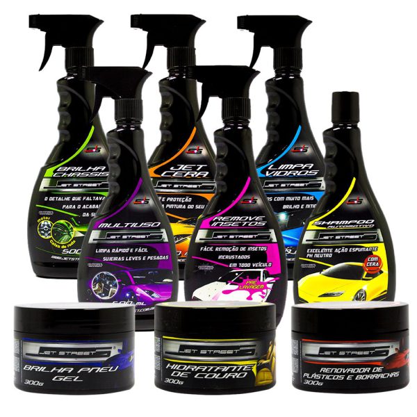 Kit de Limpeza Completo com 9 Unidades JET STREET-KIT
