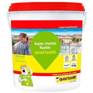 Impermeabilizante Branco Super Manta Líquida 4kg QUARTZOLIT-311700334053