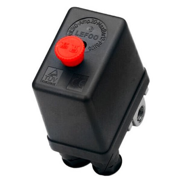 Pressostato para Compressor de Ar 135-175 PSI Conexão 1/4 Pol. Alta Pressão LEFOO-LF10-L4H11121/135-175