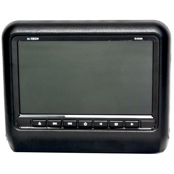 Tela Encosto de Cabeça Acoplável 9 Pol. com Leitor DVD USB SD e Função Game Preto H-TECH-EA950