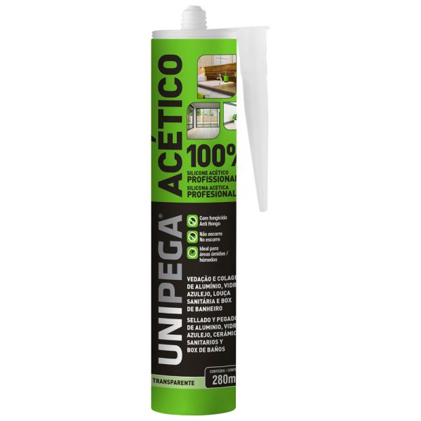 Silicone Acético Incolor 280ml UNIPEGA-0509.0078