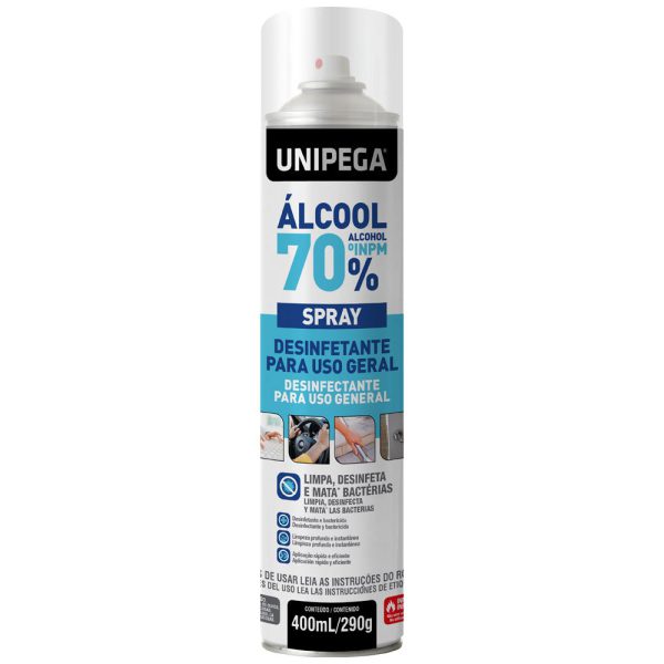 Desinfetante Álcool 70% Spray 400ml UNIPEGA-05340072