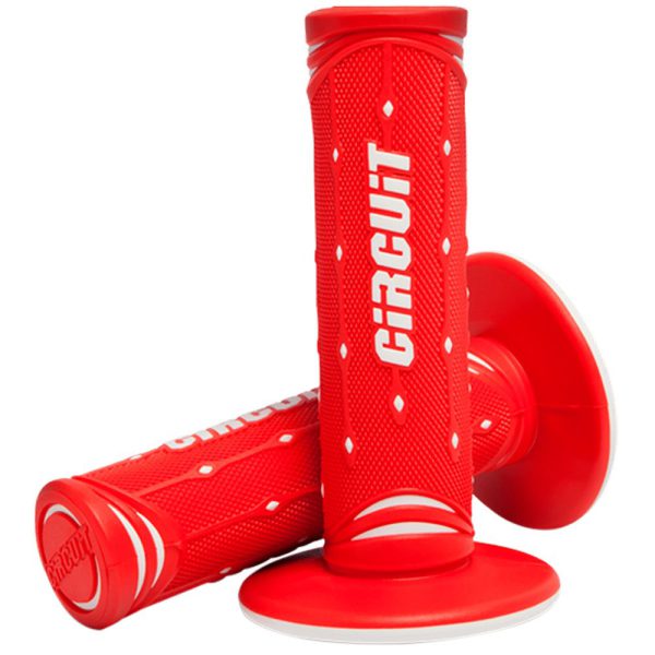 Manopla Júpiter Everyday Branco e Vermelho para Motos CIRCUIT EQUIPMENT-MA056-252