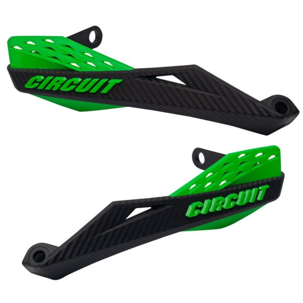 Protetor de Mão Fênix Preto e Verde para Motos CIRCUIT EQUIPMENT-PM079-217