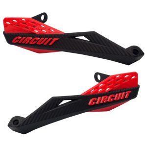 Protetor de Mão Fênix Preto e Vermelho para Motos CIRCUIT EQUIPMENT-PM079-21V
