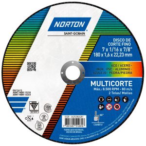 Disco de Corte Multicorte 180×1,6×22,23mm NORTON-66252846281