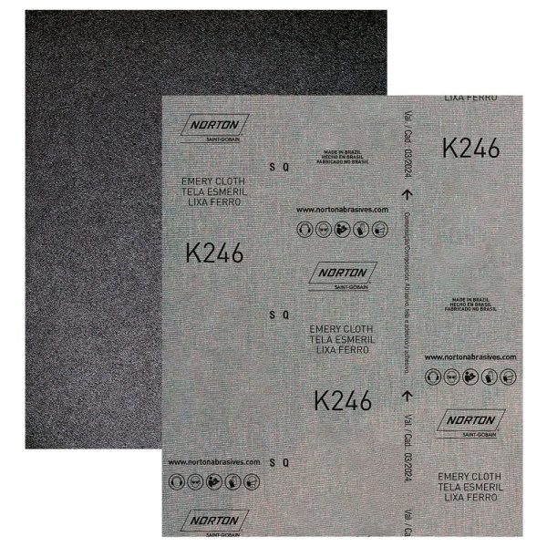 Lixa Ferro Grão 280 225x275mm com 25 Unidades NORTON-5539503266