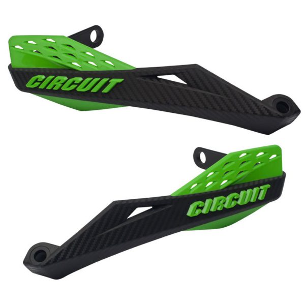 Protetor de Mão Fênix Carbon II Preto e Verde para Motos CIRCUIT EQUIPMENT- PM080-217