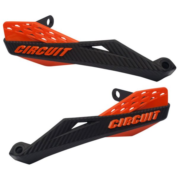 Protetor de Mão Fênix Carbon II Preto e Laranja para Motos CIRCUIT EQUIPMENT-PM080-219