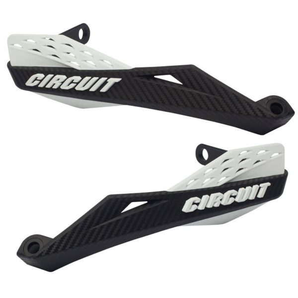 Protetor de Mão Fênix Carbon II Taper Preto e Branco para Motos CIRCUIT EQUIPMENT-PM081-212