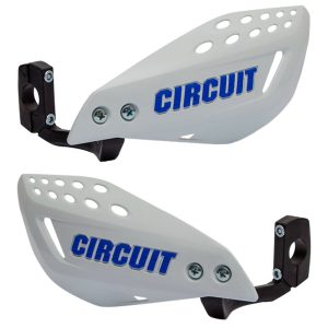 Protetor de Mão Vector com Haste Injetada Branco e Azul para Moto CIRCUIT EQUIPMENT-PM061-224