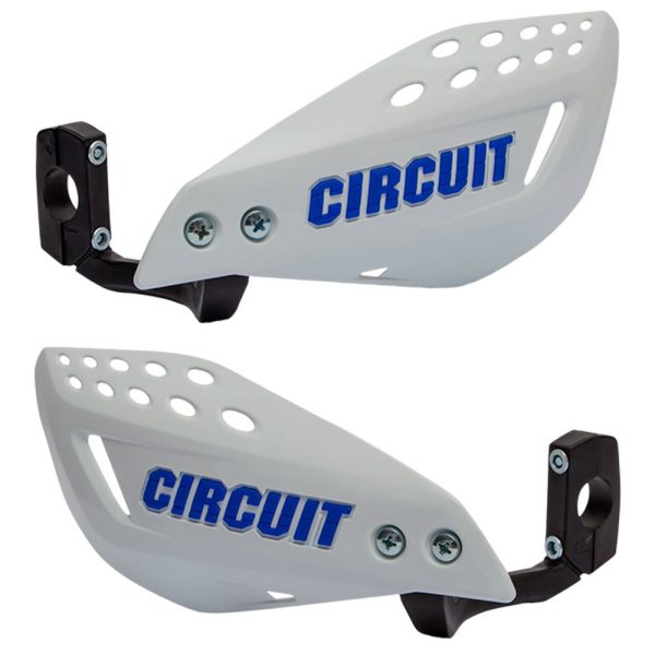 Protetor de Mão Vector com Haste Injetada Branco e Azul para Moto CIRCUIT EQUIPMENT-PM061-224