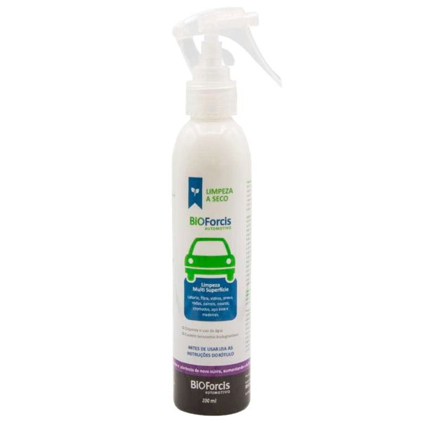 Produto de Limpeza a Seco Antiviral Automotiva 200ml BIOFORCIS-BIOAUTO200PA