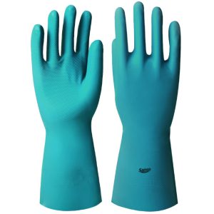 Par de Luvas Nitrilica NIT330 Sem Forro 31cm Tamanho G Verde SANRO-283N33002