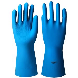Par de Luvas Nitrílica NIT340 31cm Tamanho G Azul SANRO-283N34002