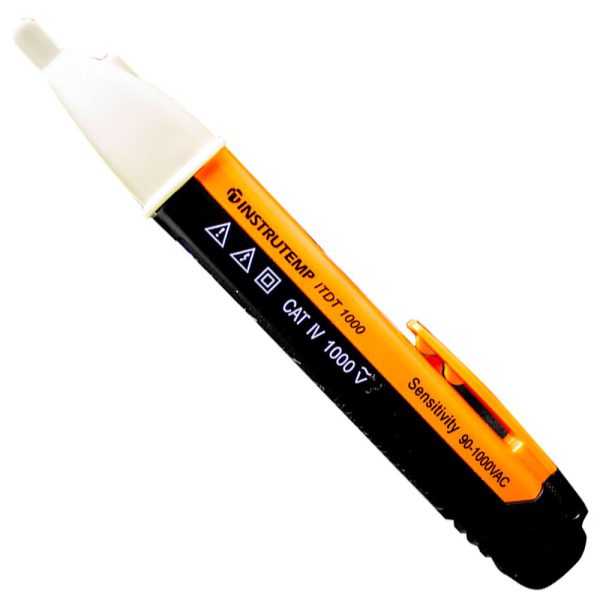 Detector de Tensão tipo Caneta 90 a 1000V com 2 Pilhas AAA INSTRUTEMP-ITDT1000
