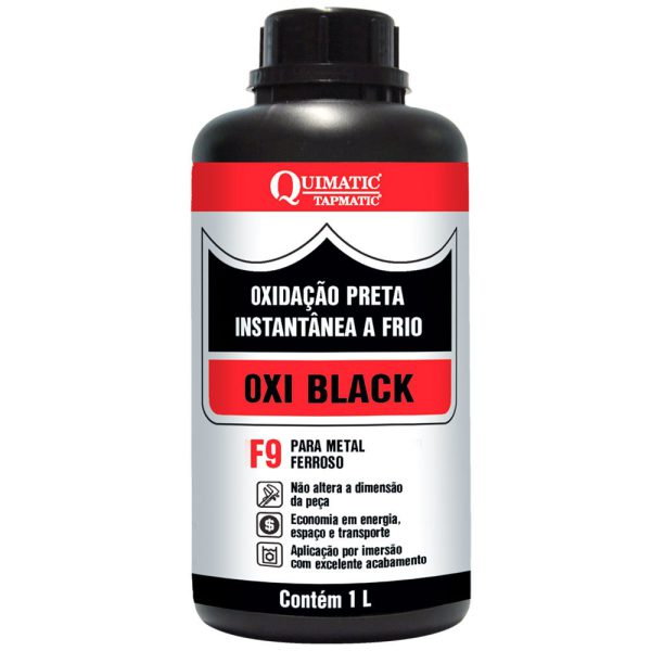 Oxidação Instantânea a Frio F9 Preta para Metais Ferrosos 1L QUIMATIC-CA1