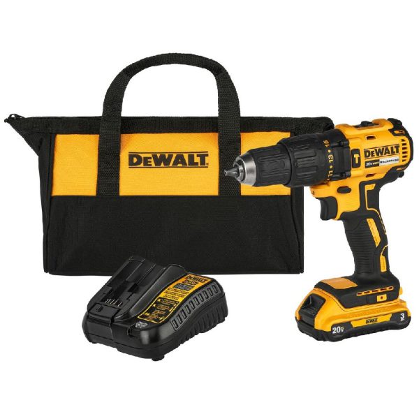 Parafusadeira Furadeira de Impacto Brushless 1/2 Pol. 20V com Bateria 3Ah Carregador Bivolt e Bolsa para Transporte DEWALT-DCD7781L1-BR