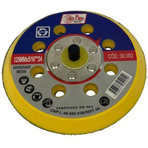 Base Disco Lixa Pluma com Ventilação 125mm x 5/16″- 24 DISFLEX-30002