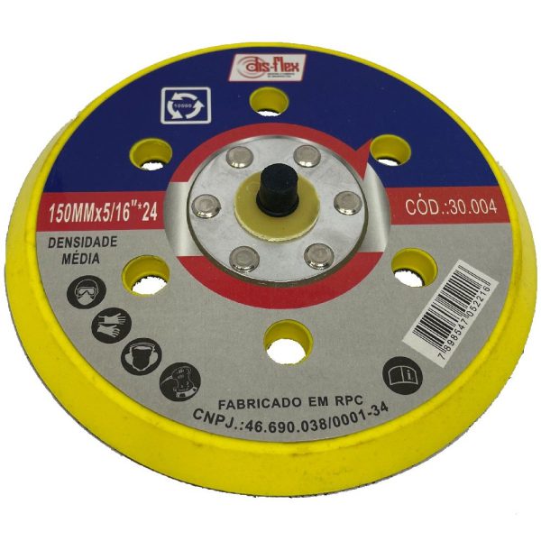 Base Disco Lixa Pluma com Ventilação 6 Pol. DISFLEX-30004