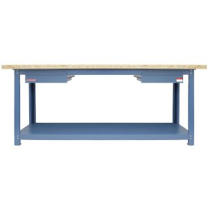 Bancada Multiuso 2000 X 600 X 40 mm com 1 Prateleira e 2 Gaveta NOCRAM-NB-11