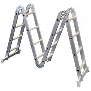 Escada Articulada em Alumínio 4 x 4 com 16 Degraus REISAM-906803