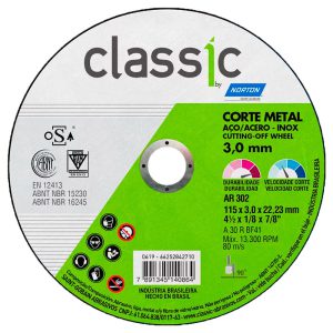 Disco de Corte de Metal Reforçado de 4.1/2 Pol. NORTON-AR302-115