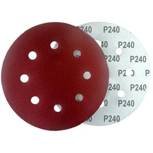 Disco de Lixa 180mm com 8 Furos Grão 240 com 50 Unidades NAUBER-124