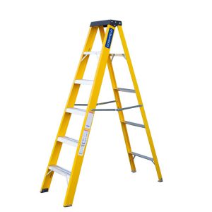 Escada Tesoura Amarela de 1,78 Metros com 5 Degraus COGUMELO-RF-5M1