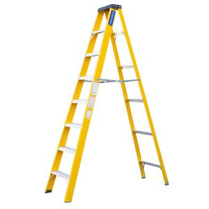 Escada Tesoura Simples em Fibra de Vidro e Alumínio 2.38m com 7 Degraus COGUMELO-RF-7