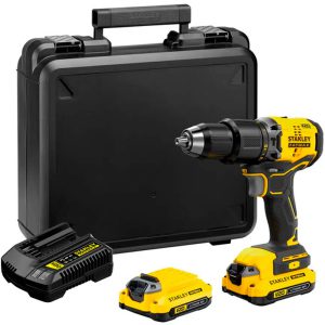 Parafusadeira/Furadeira de Impacto 13mm à Bateria 20V 1,5Ah Max Brushless com Carregador, 2 Baterias e Maleta STANLEY-SBD715C2K-BR